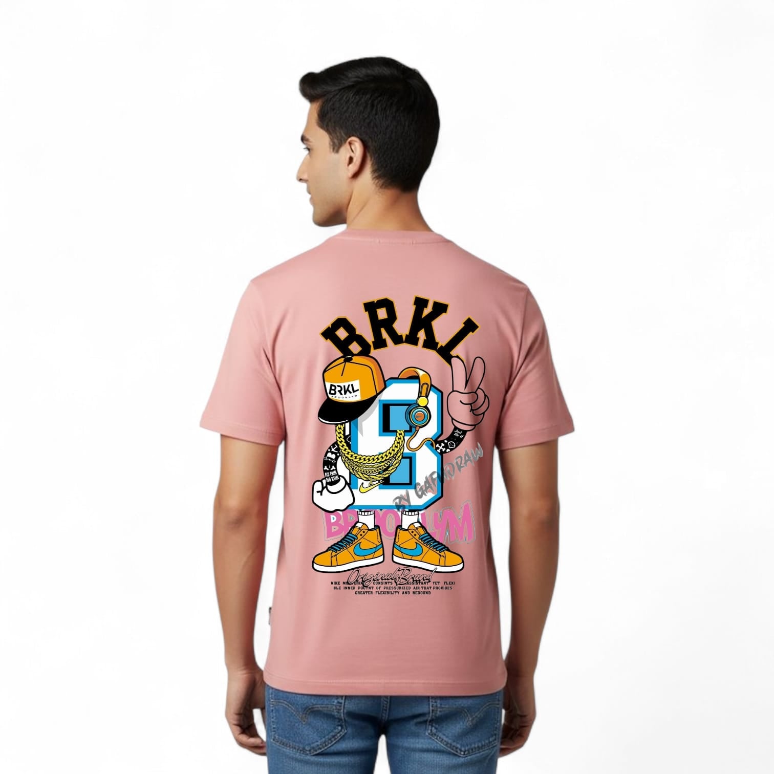 Light Pink Cotton With Anime Design